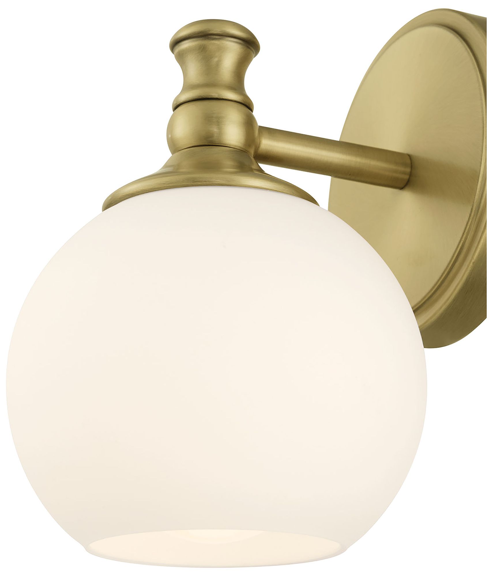Image 5 Millennium Orlisse 1-Light 6" Vintage Brass Wall Sconce with Glass Shade more views
