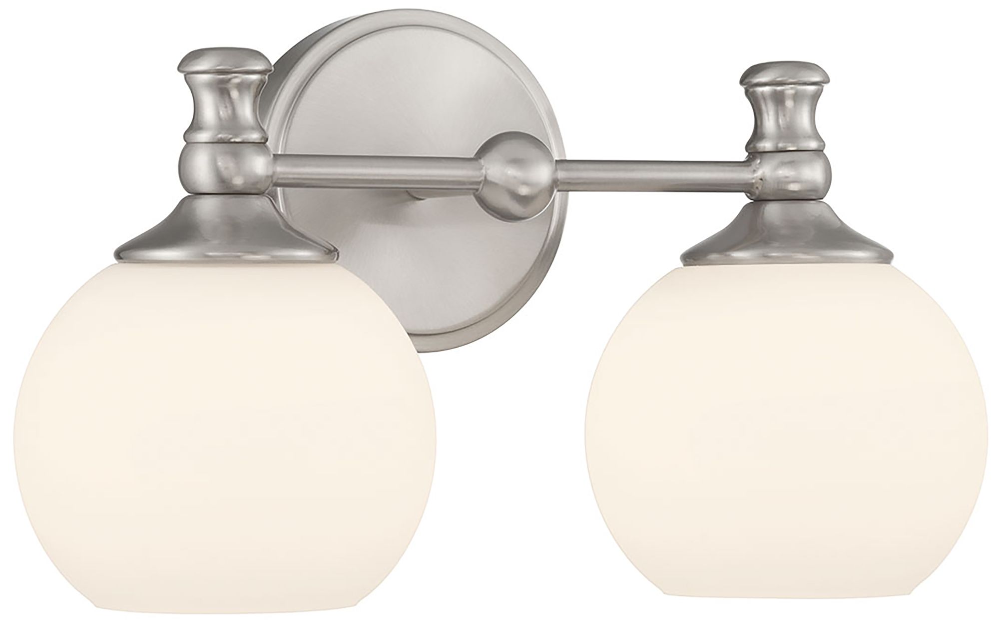 Millennium Orlisse 2-Light 14.75" Brushed Nickel Vanity Light with Shade