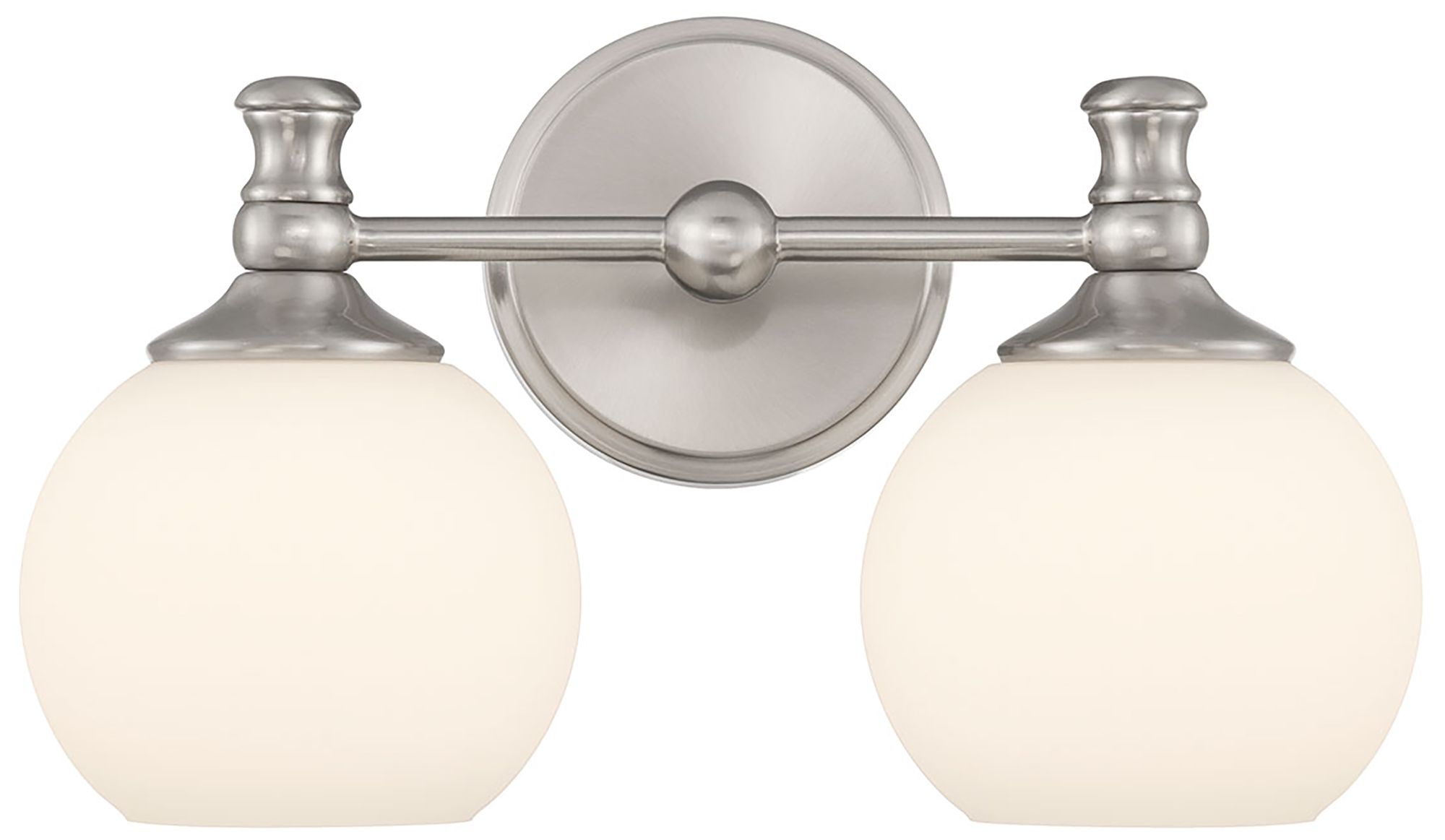 Image 3 Millennium Orlisse 2-Light 14.75" Brushed Nickel Vanity Light with Shade more views