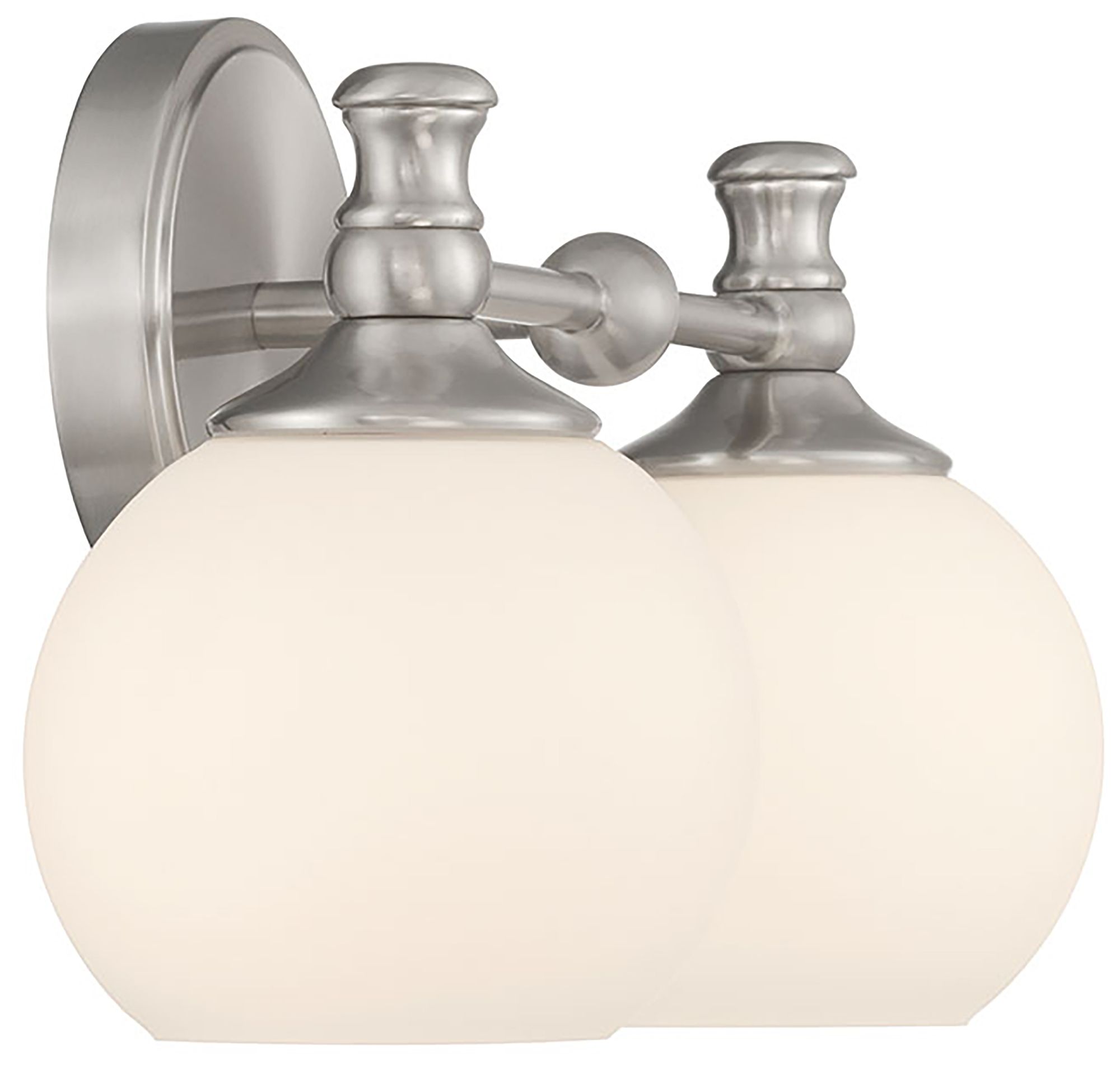 Image 4 Millennium Orlisse 2-Light 14.75" Brushed Nickel Vanity Light with Shade more views