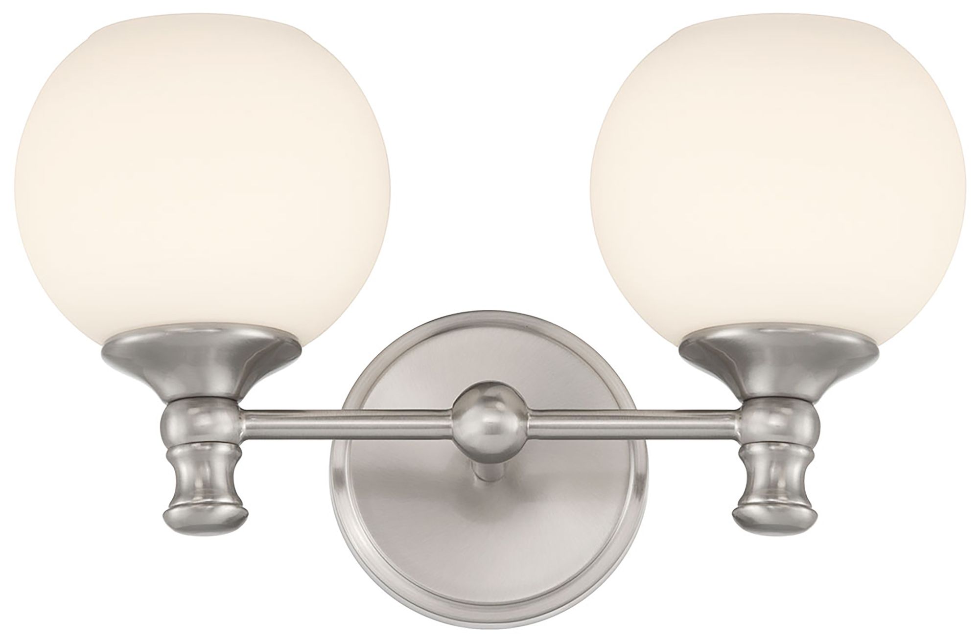 Image 5 Millennium Orlisse 2-Light 14.75" Brushed Nickel Vanity Light with Shade more views