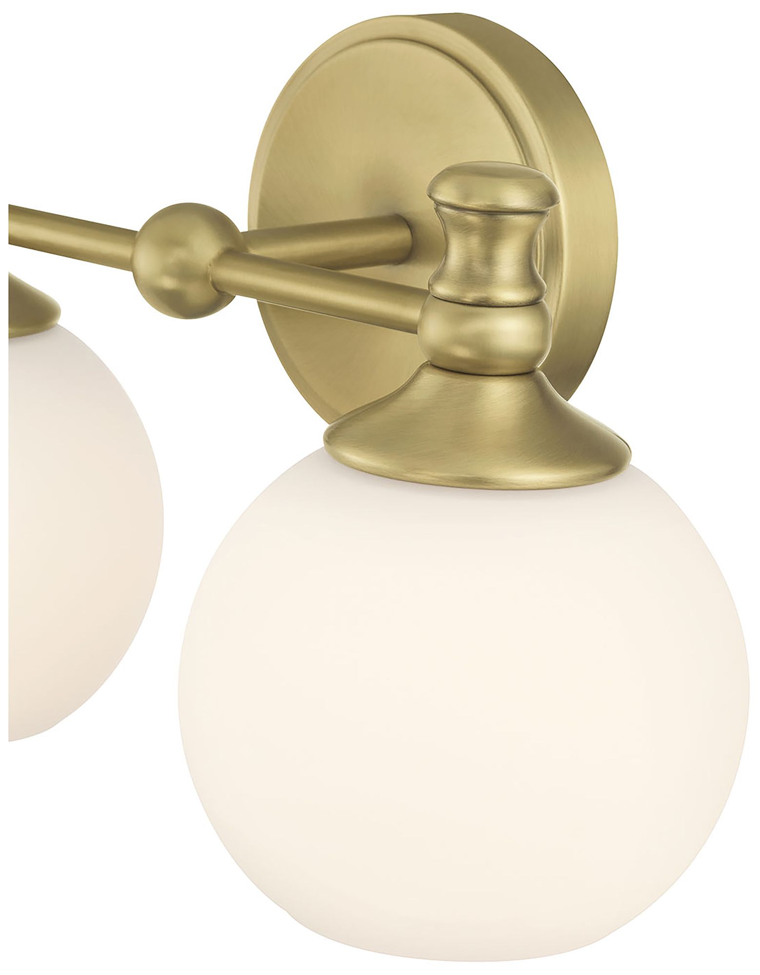 Image 6 Millennium Orlisse 2-Light 14.75" Vintage Brass Vanity Light with Shade more views