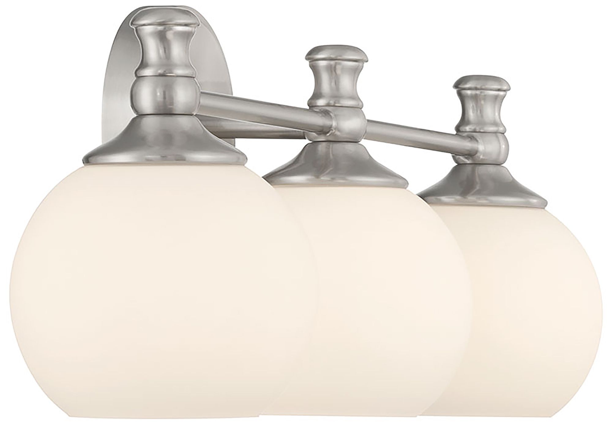 Image 4 Millennium Orlisse 3-Light 23.5" Brushed Nickel Vanity Light with Shade more views