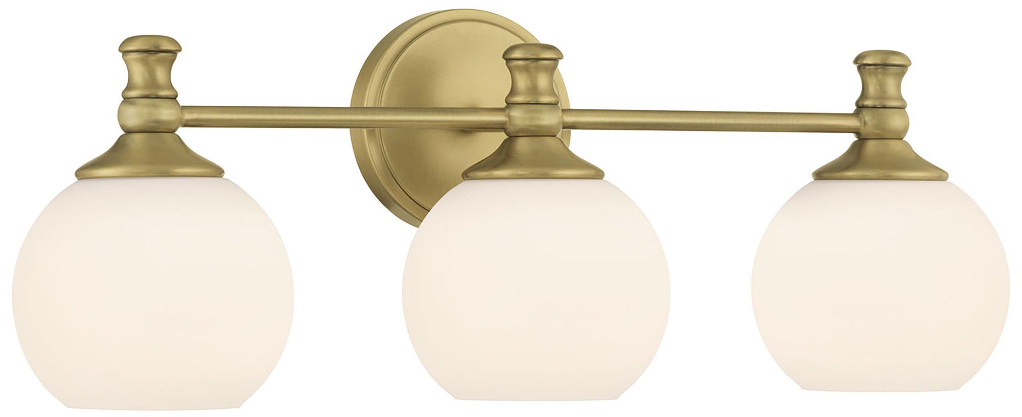 Thumbnail2 of Millennium Orlisse 3-Light 23.5" Vintage Brass Vanity Light with Shade