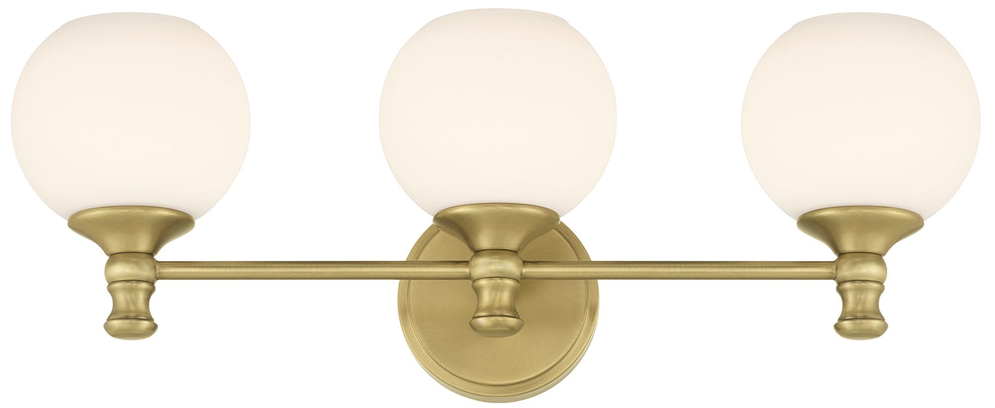 Millennium Orlisse 3-Light 23.5" Vintage Brass Vanity Light with Shade