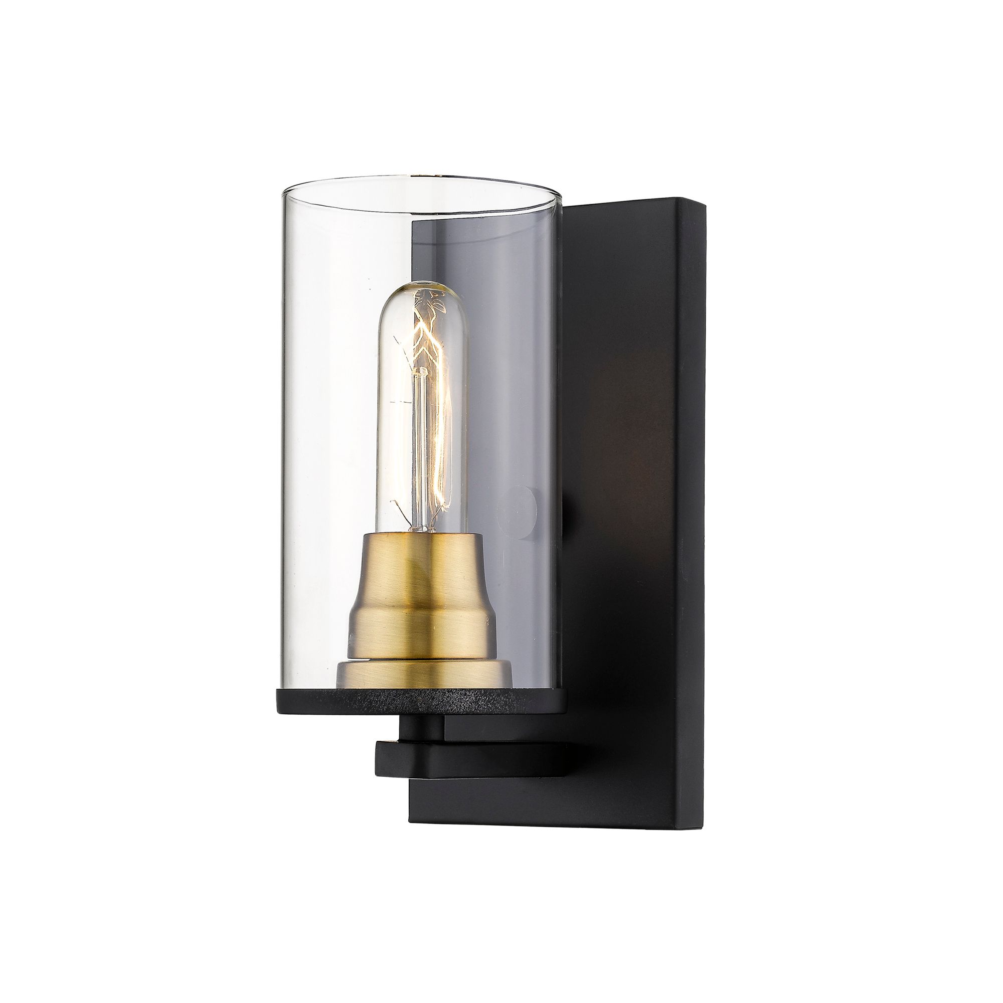 Image 2 Millennium Pasadena 1-Light 4.75" Matte Black/Heirloom Bronze Wall Sconce more views