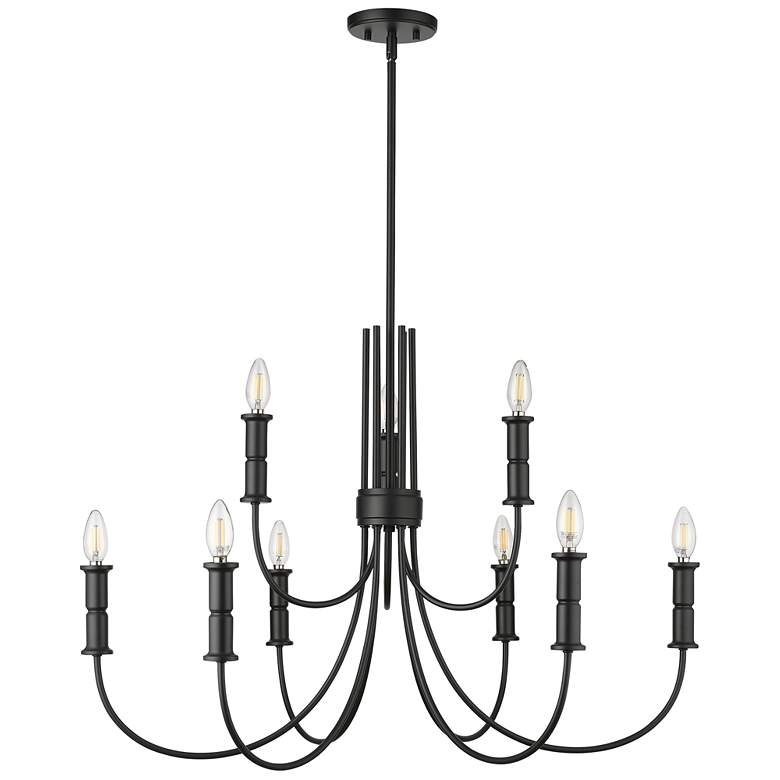 Image 1 Millennium Potiss Chandelier Ceiling Light Matte Black