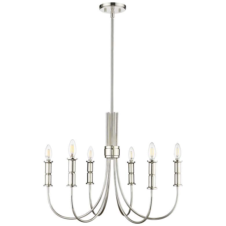 Image 1 Millennium Potiss Chandelier Ceiling Light Polished Nickel
