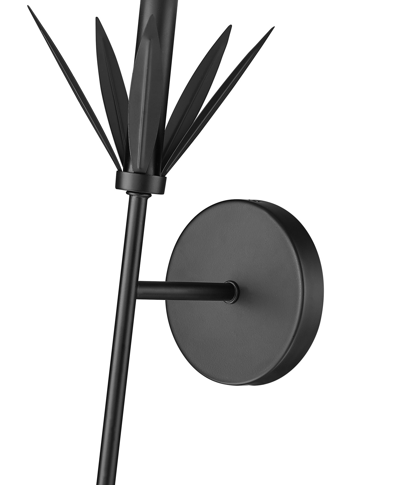 Image 4 Millennium Primrose 1-Light 7.25" Matte Black Wall Sconce with Cloth Shade more views