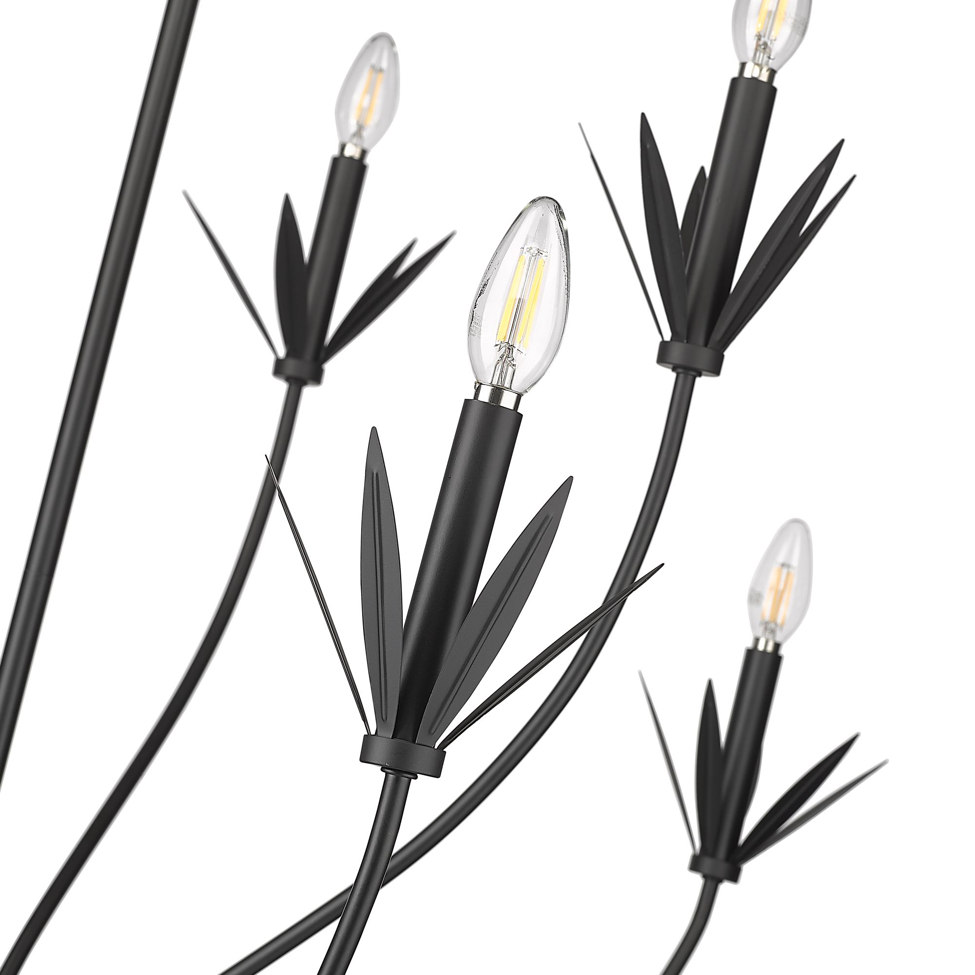 Millennium Primrose 8-Light 40.5" Matte Black Chandelier