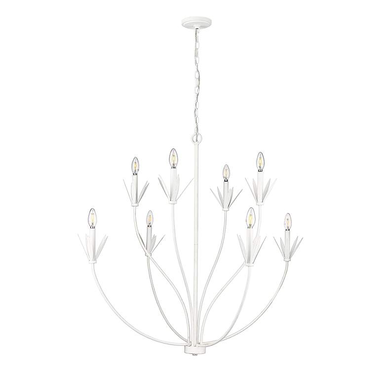 Image 2 Millennium Primrose Chandelier Ceiling Light Textured White more views