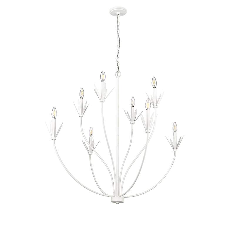 Image 3 Millennium Primrose Chandelier Ceiling Light Textured White more views
