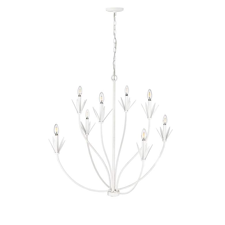 Image 4 Millennium Primrose Chandelier Ceiling Light Textured White more views