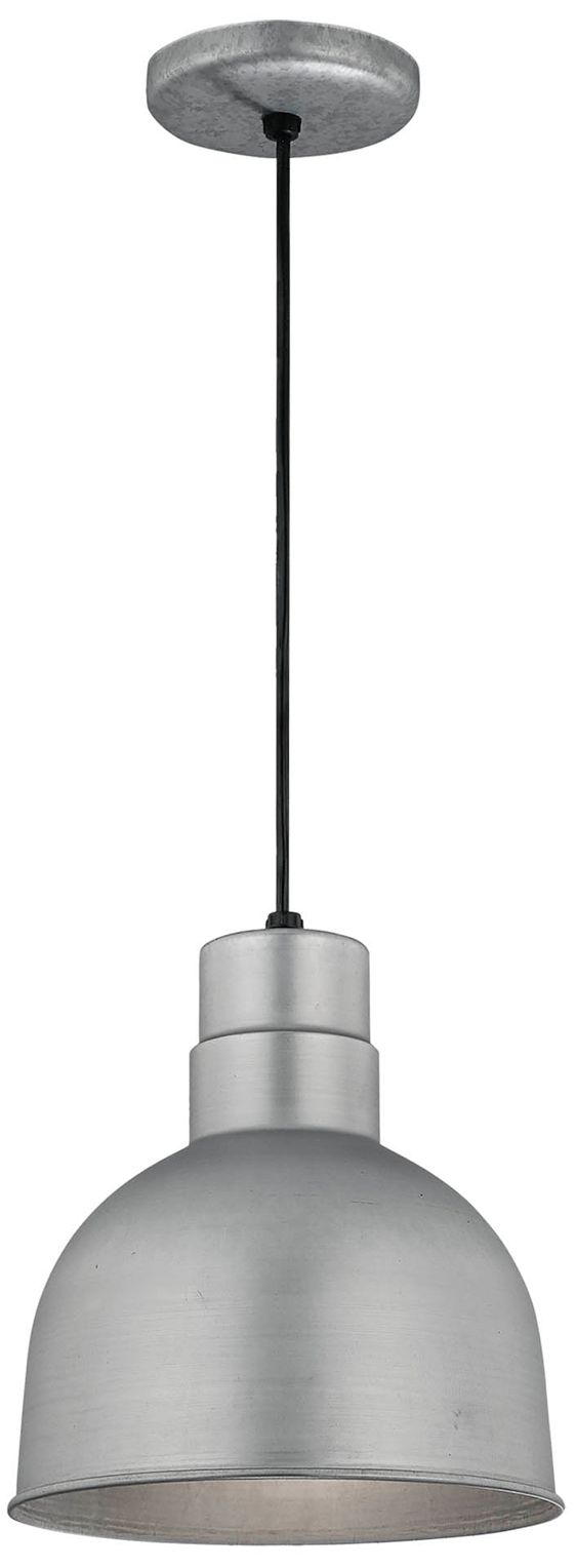 Thumbnail1 of Millennium R Series 1-Light 10" Galvanized Deep Bowl Pendant Light