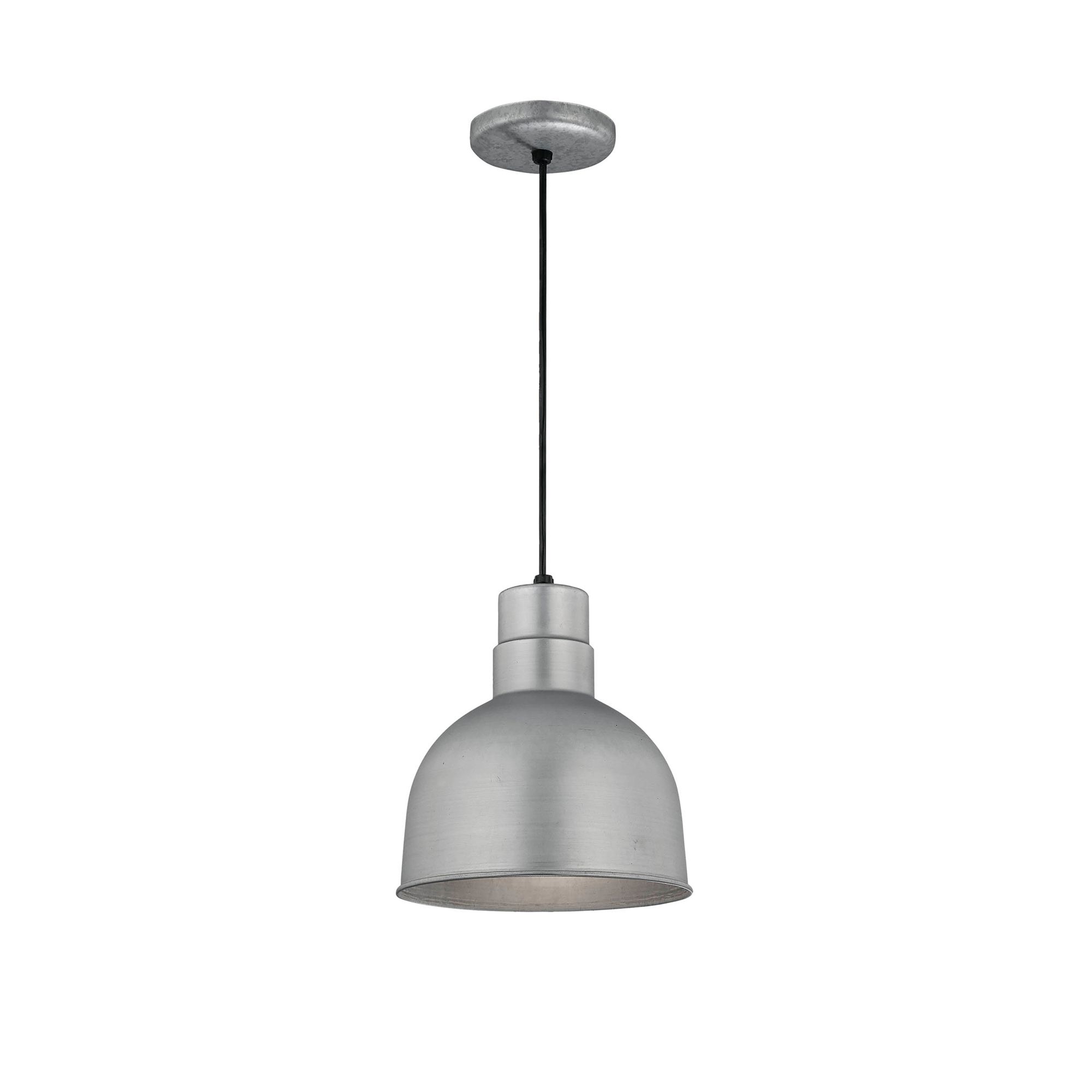 Thumbnail2 of Millennium R Series 1-Light 10" Galvanized Deep Bowl Pendant Light more views