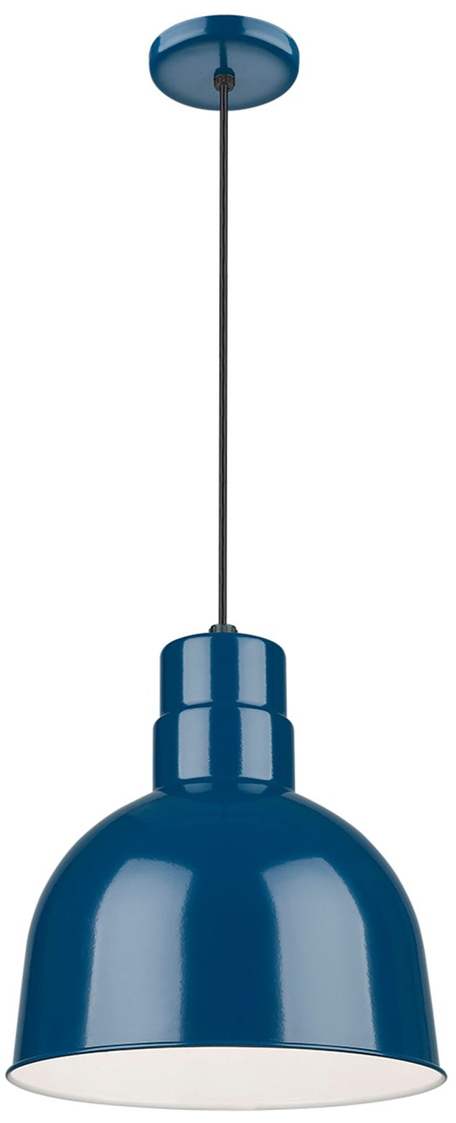 Thumbnail1 of Millennium R Series 1-Light 10" Navy Blue Deep Bowl Pendant Light