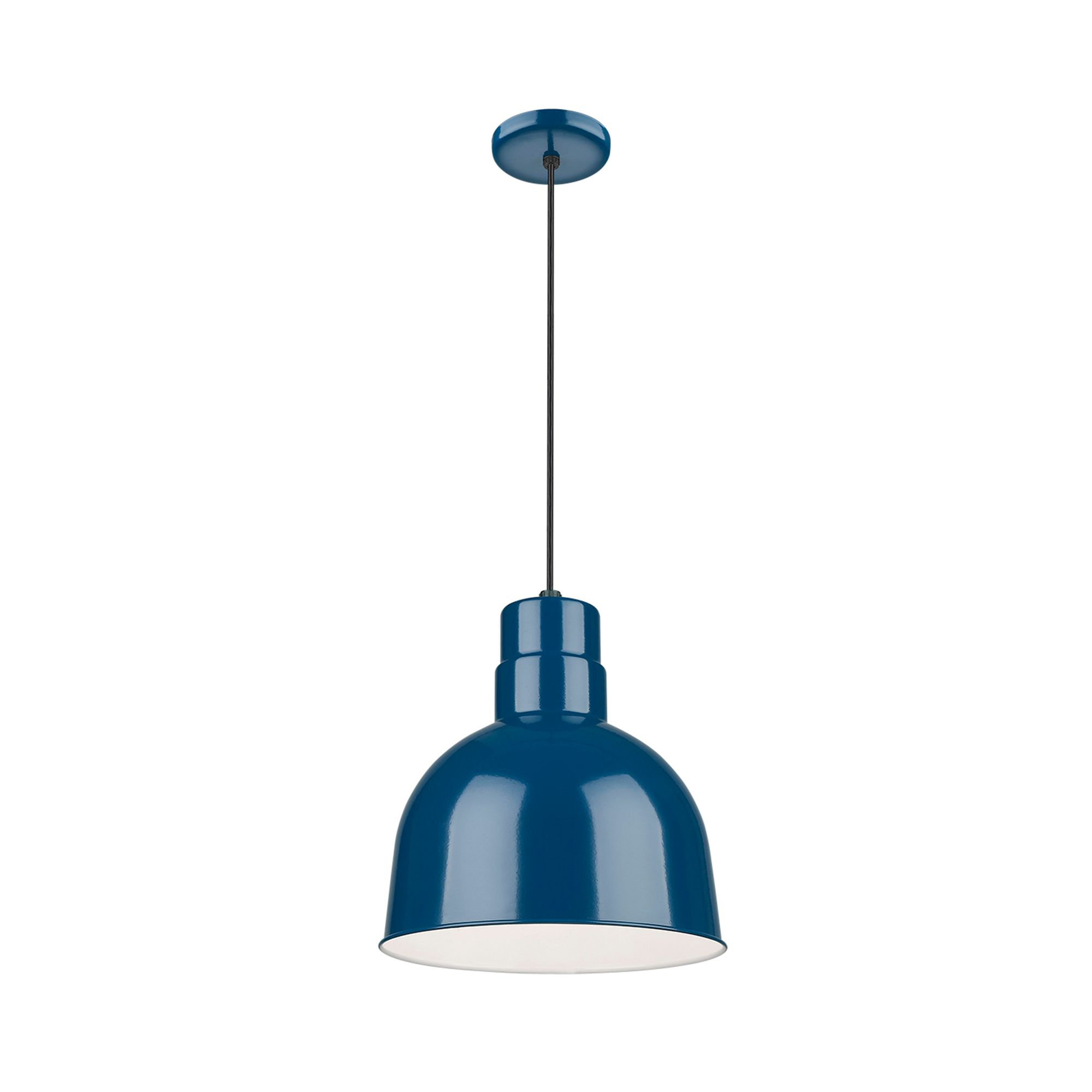 Thumbnail2 of Millennium R Series 1-Light 10" Navy Blue Deep Bowl Pendant Light more views