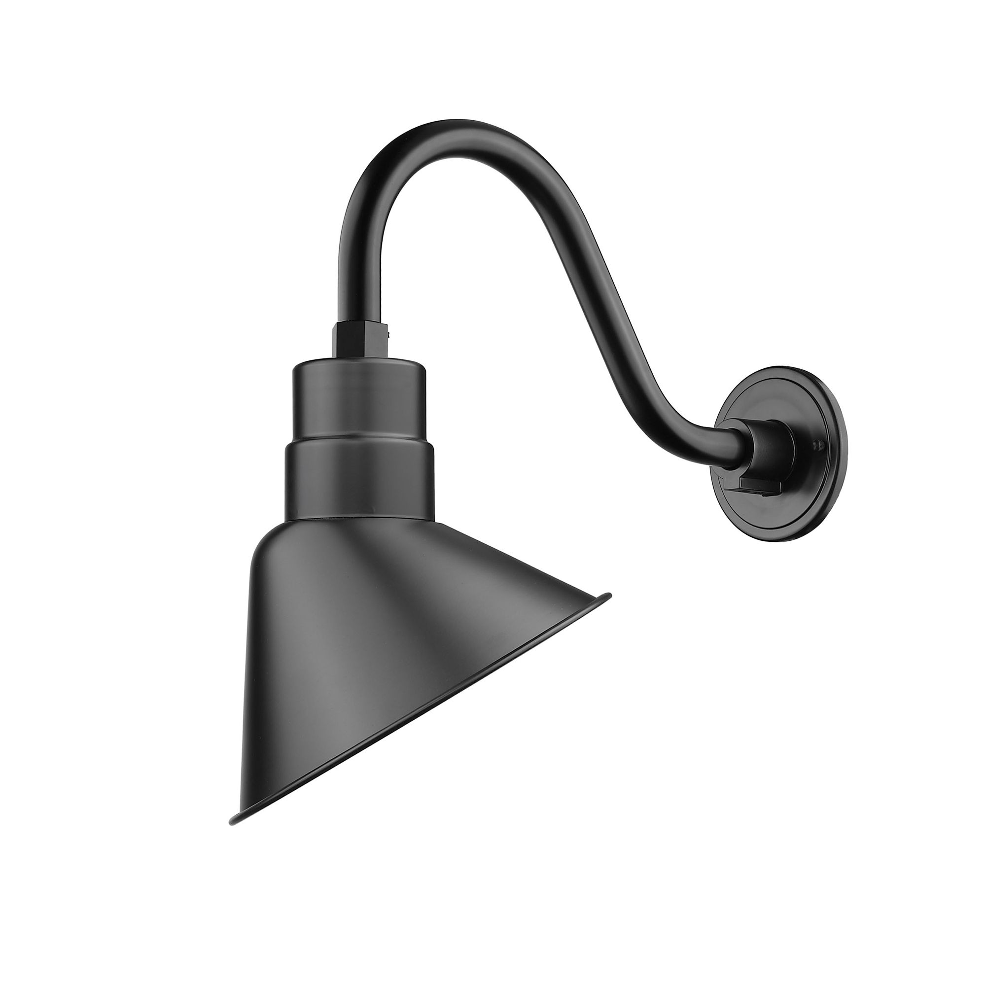 Image 2 Millennium R Series 1-Light 10" Satin Black Wall Sconce with Shade more views
