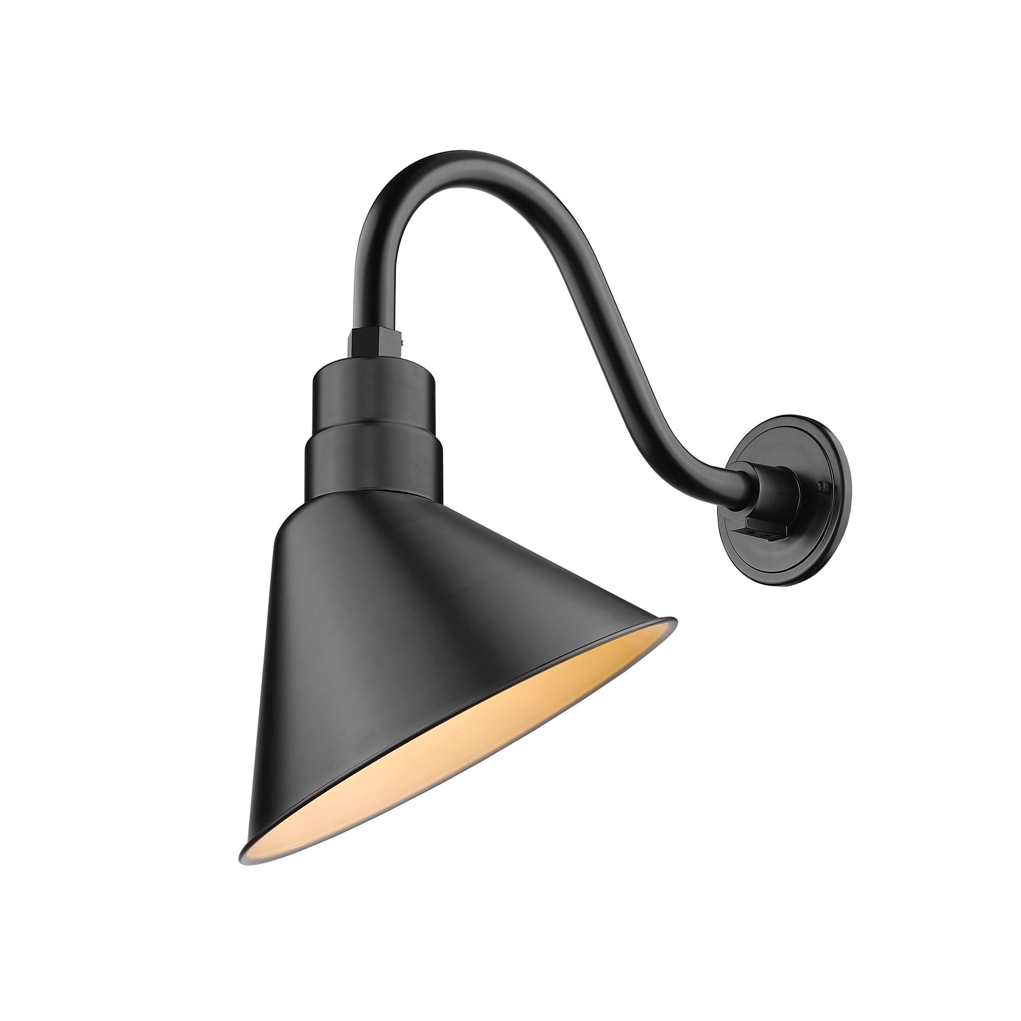 Image 2 Millennium R Series 1-Light 12" Satin Black Wall Sconce with Shade more views