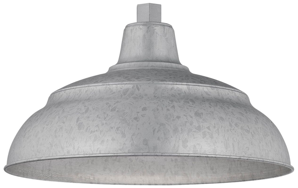 Millennium R Series 1-Light 14" Galvanized Warehouse Shade