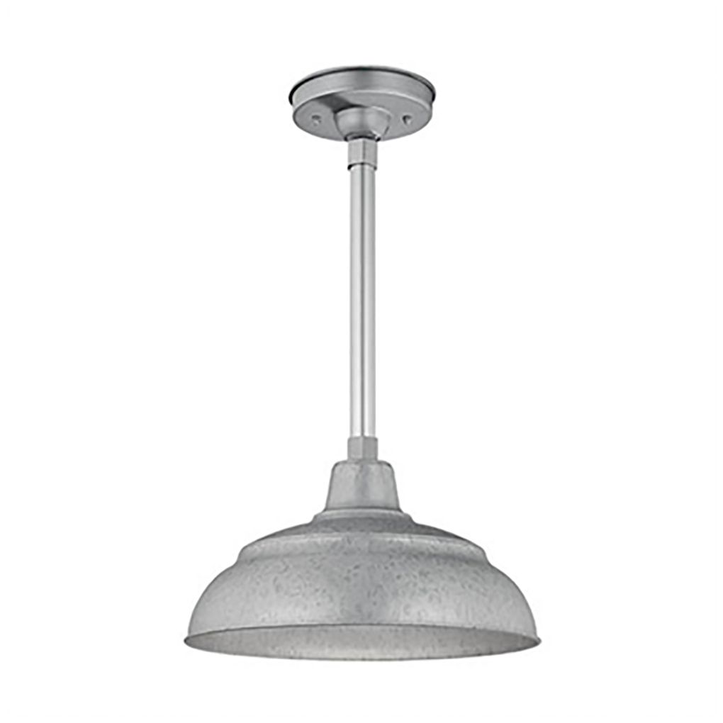 Image 2 Millennium R Series 1-Light 14" Galvanized Warehouse Shade more views
