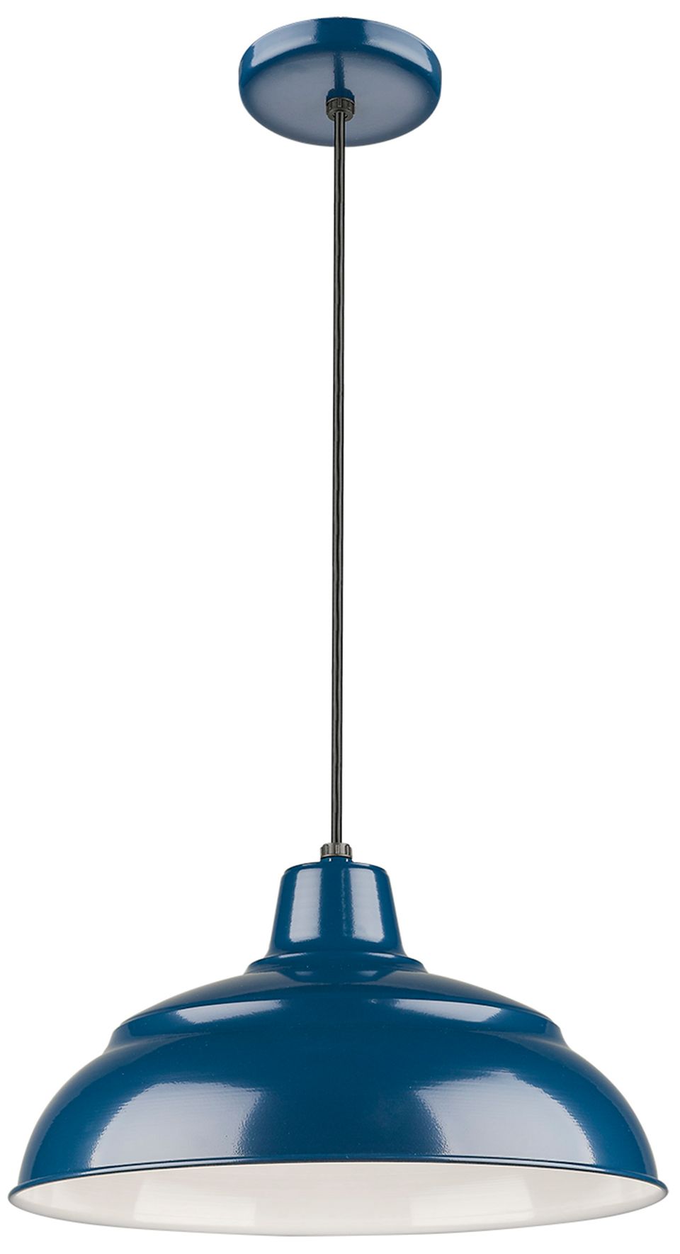 Thumbnail1 of Millennium R Series 1-Light 14" Navy Blue Pendant Light with Shade