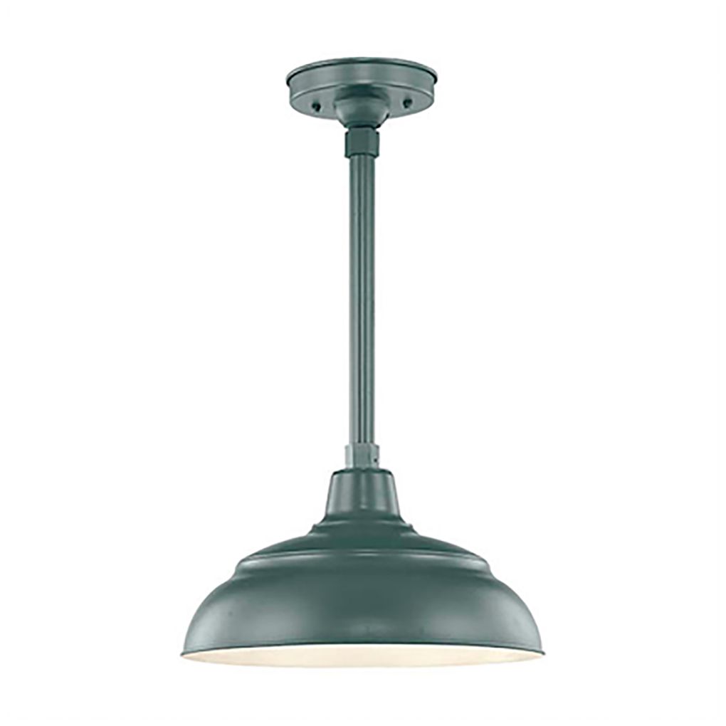 Image 2 Millennium R Series 1-Light 14" Satin Green Warehouse Shade more views