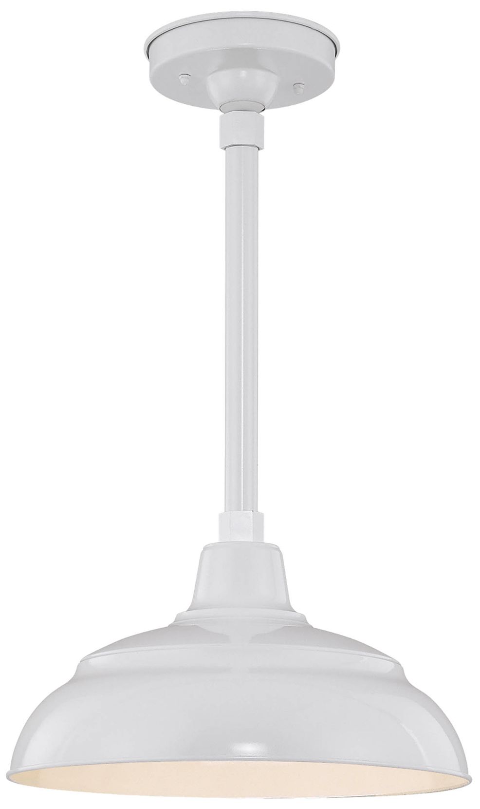Image 2 Millennium R Series 1-Light 14" White Warehouse Shade more views