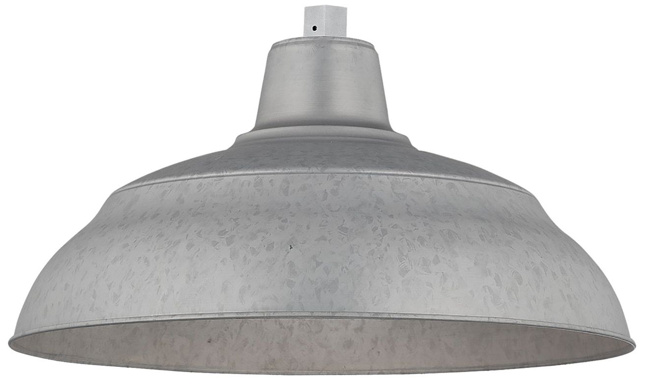 Millennium R Series 1-Light 17" Galvanized Warehouse Shade
