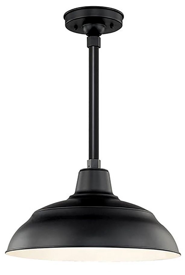 Image 2 Millennium R Series 1-Light 17" Satin Black Warehouse Shade more views