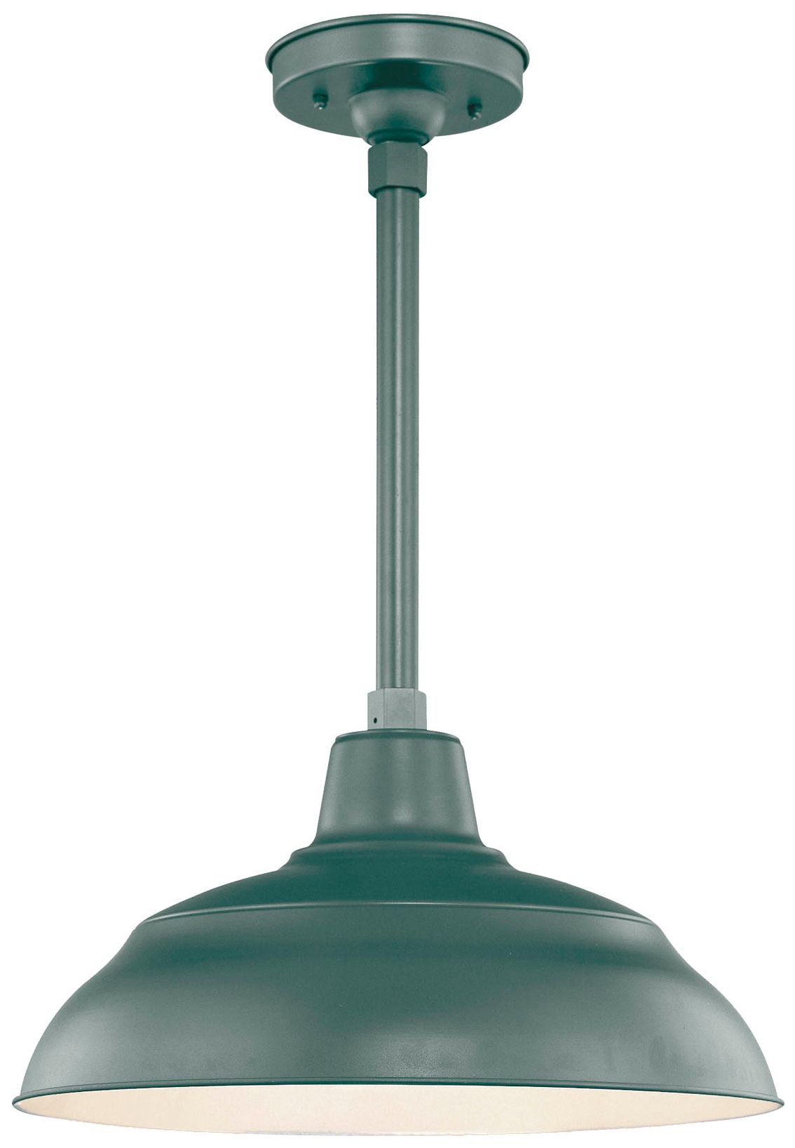 Image 2 Millennium R Series 1-Light 17" Satin Green Warehouse Shade more views