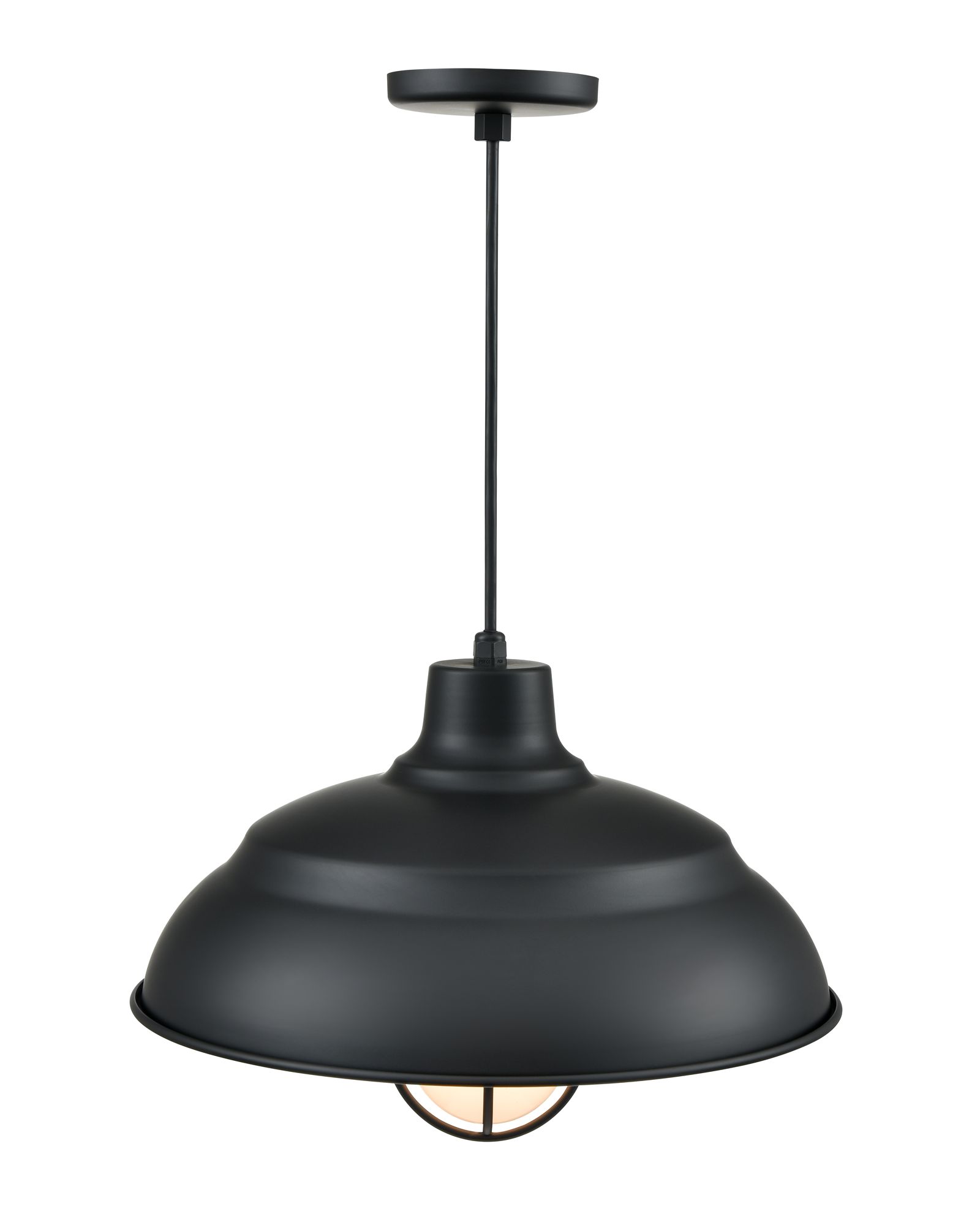 Image 4 Millennium R Series 1-Light 17" Satin Black Pendant Light with Shade more views