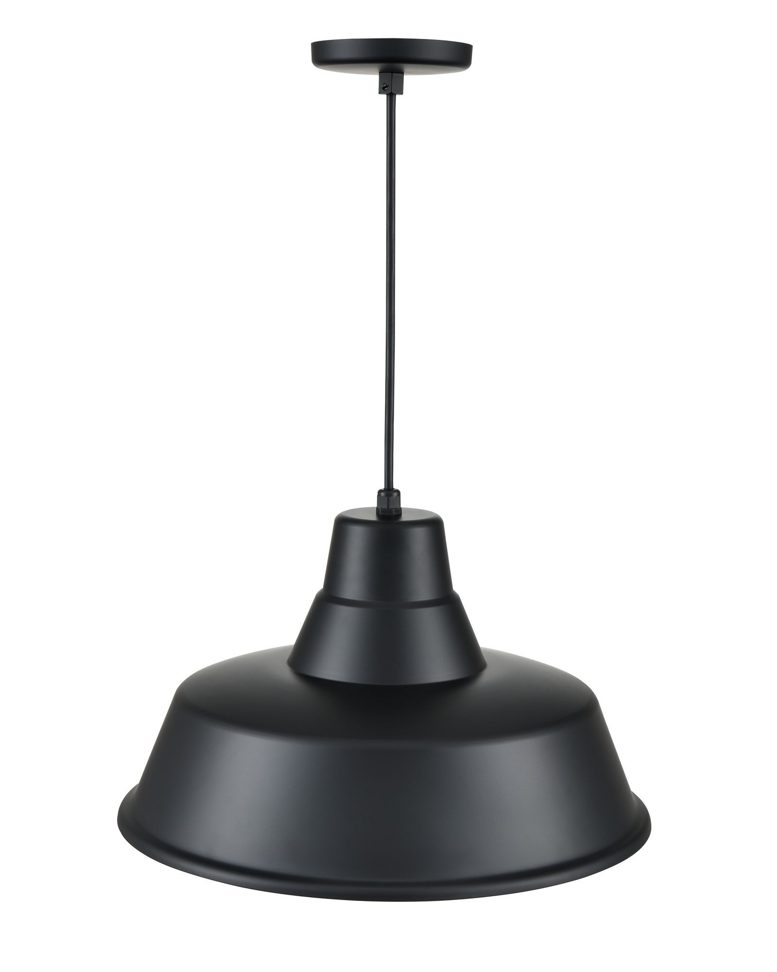 Image 3 Millennium R Series 1-Light 17" Satin Black Warehouse Pendant with Shade more views