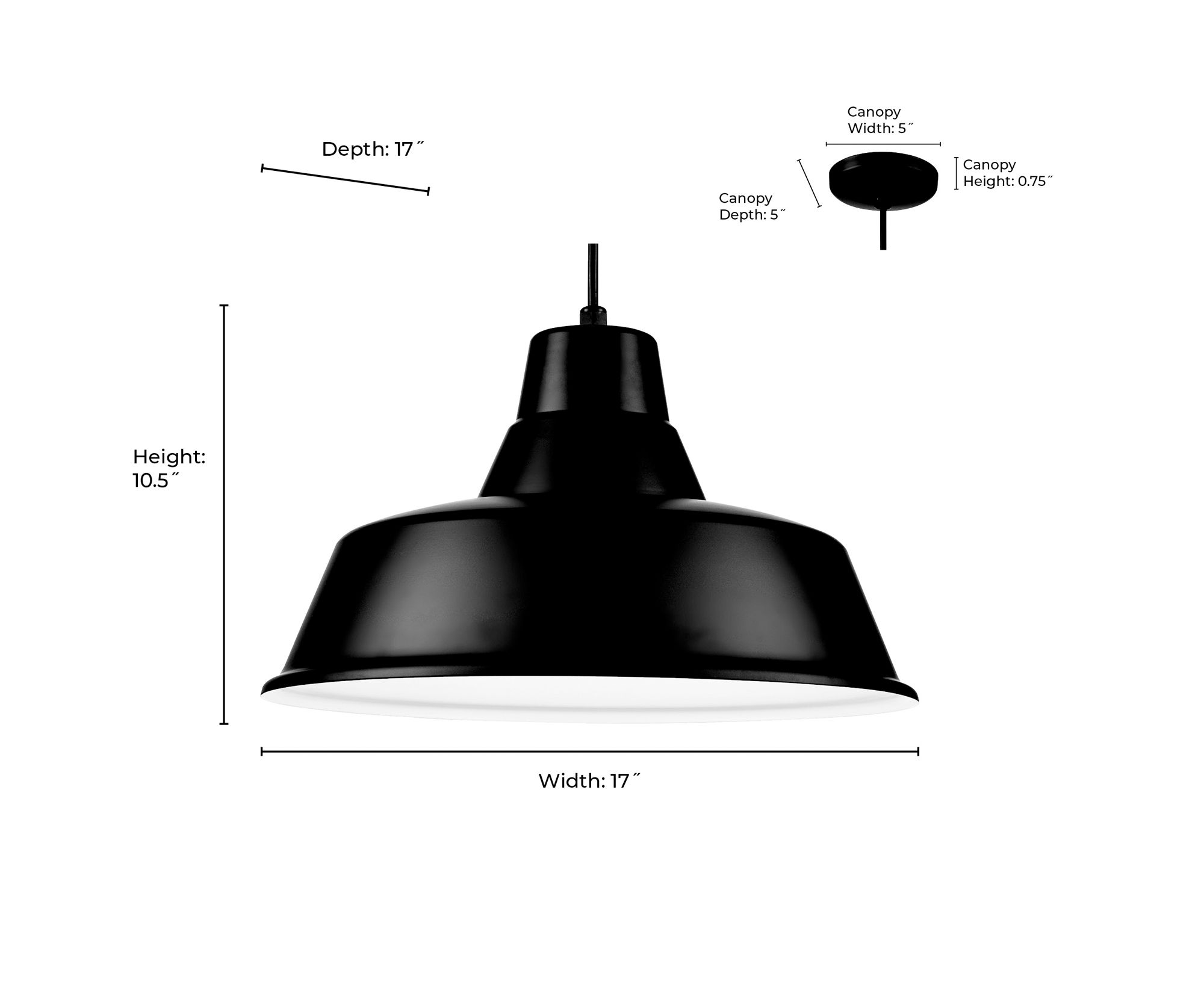 Image 7 Millennium R Series 1-Light 17" Satin Black Warehouse Pendant with Shade more views