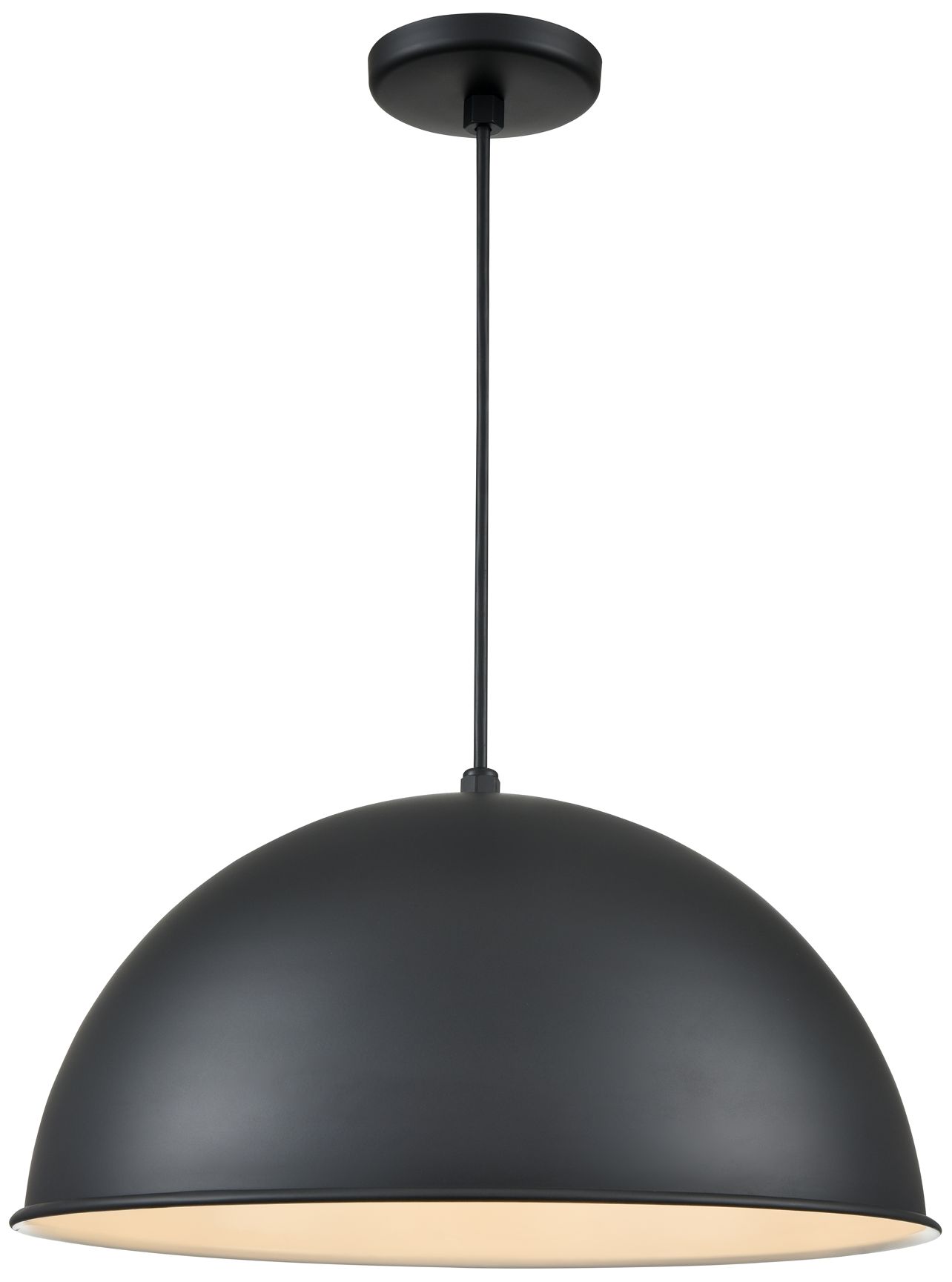 Millennium R Series 1-Light 18" Satin Black Pendant Light with Shade