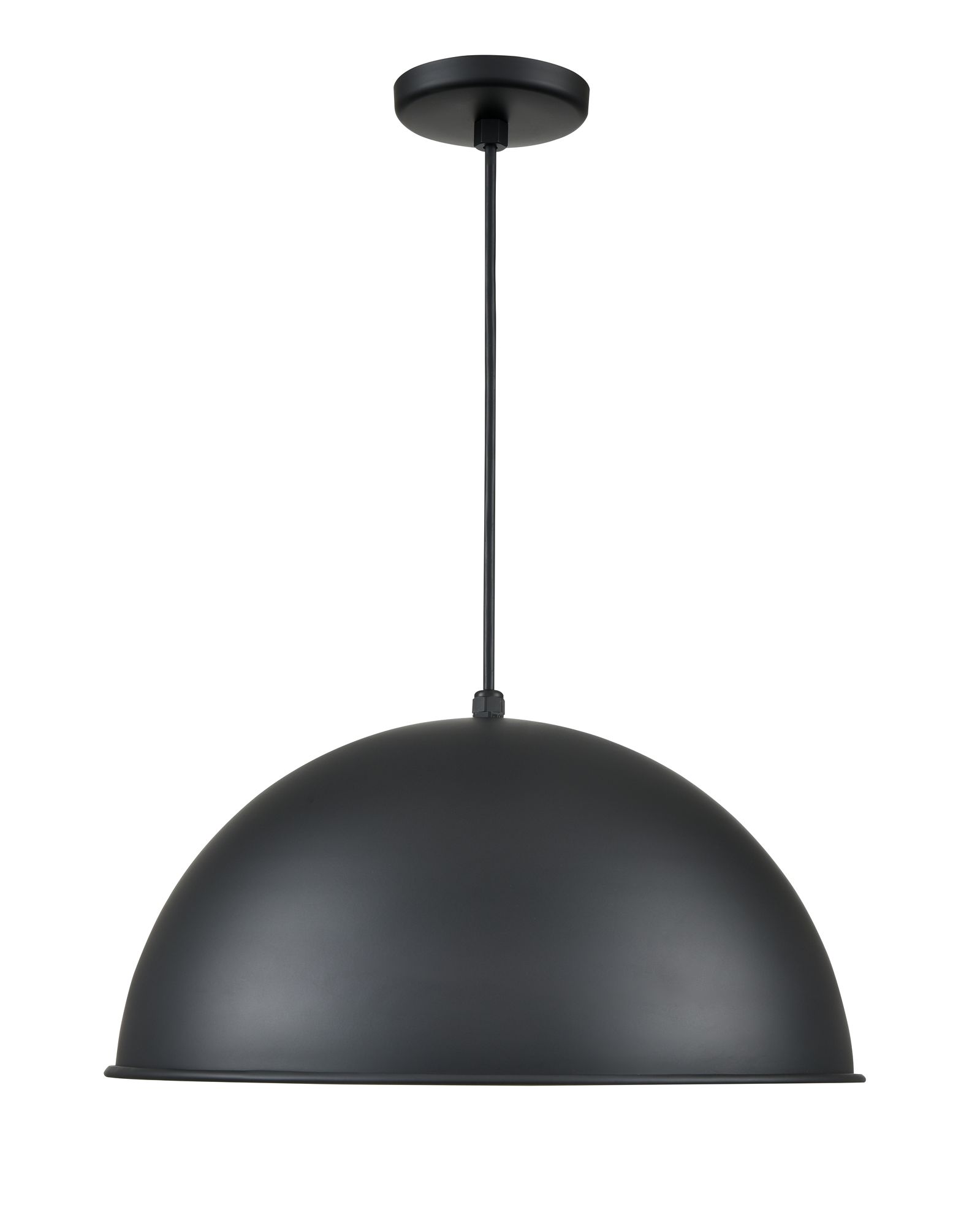 Image 2 Millennium R Series 1-Light 18" Satin Black Pendant Light with Shade more views