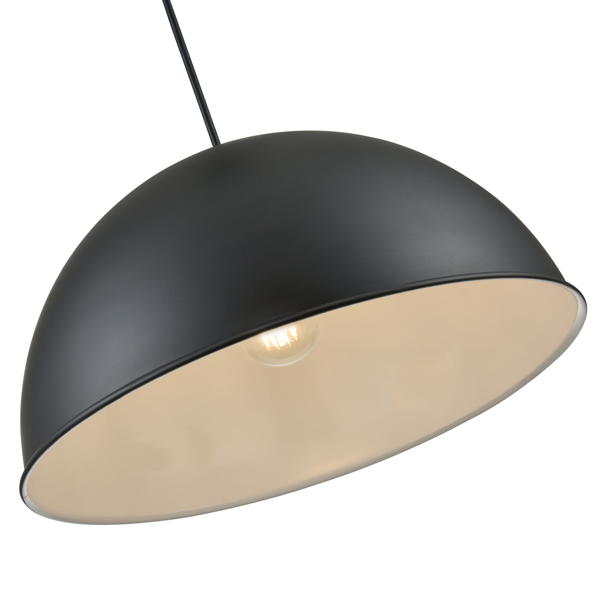 Image 4 Millennium R Series 1-Light 18" Satin Black Pendant Light with Shade more views
