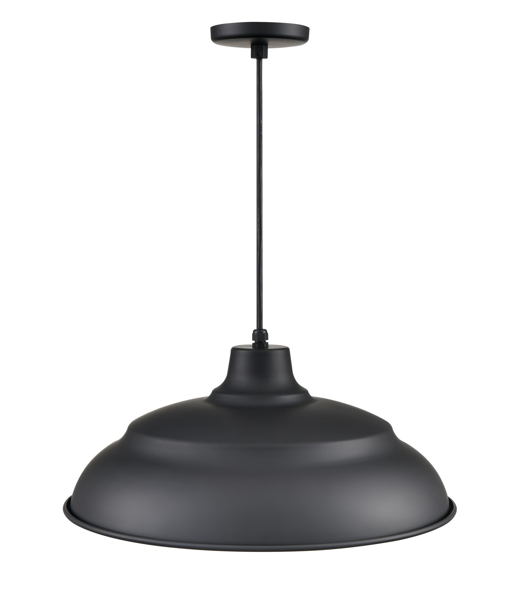 Image 4 Millennium R Series 1-Light 20" Satin Black Warehouse Pendant with Shade more views