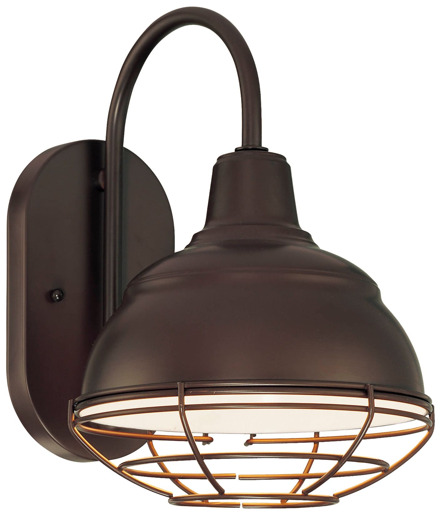 Millennium R Series 1-Light 8" Architectural Bronze Wall Light with Shade