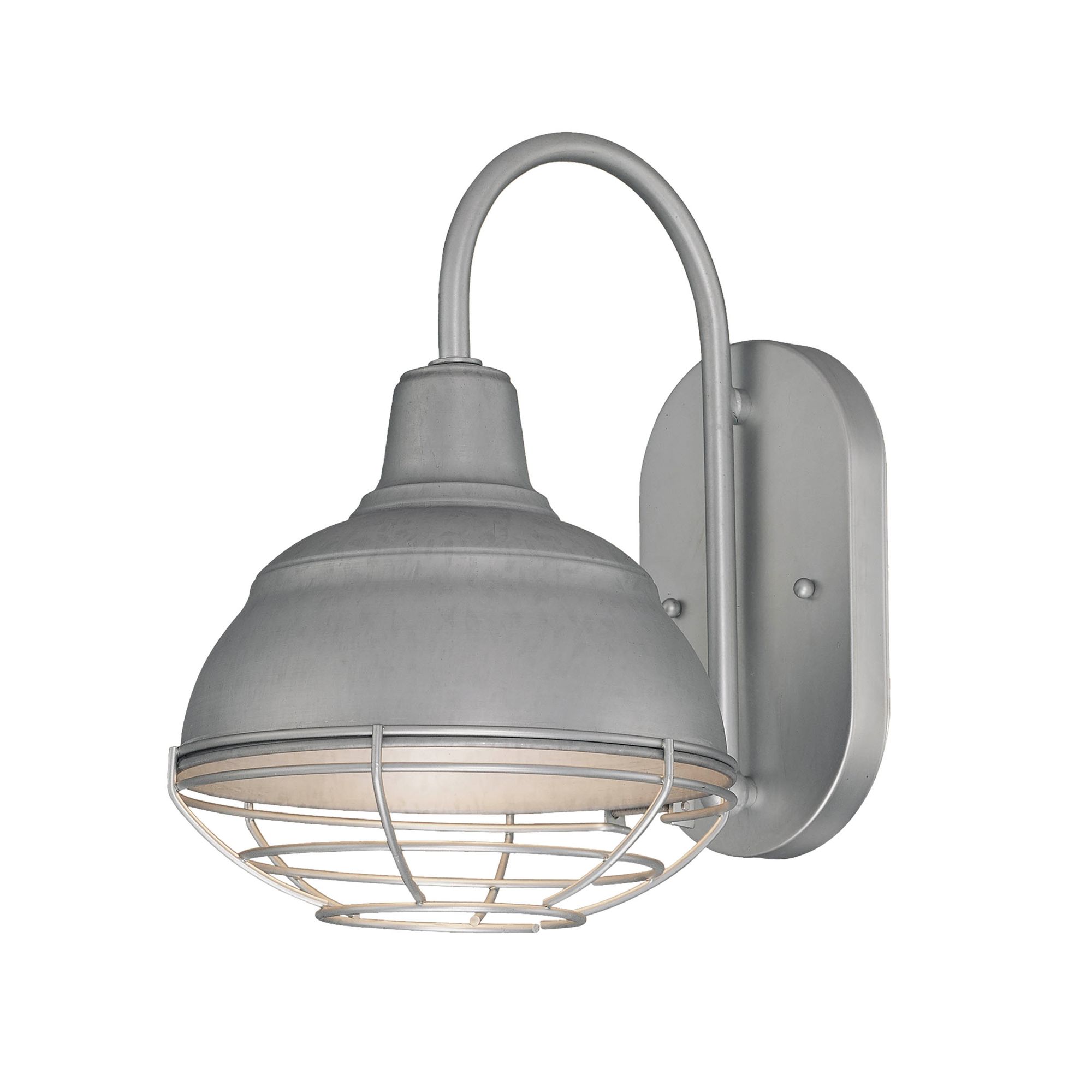 Image 2 Millennium R Series 1-Light 8" Galvanized Wall Light with Shade more views