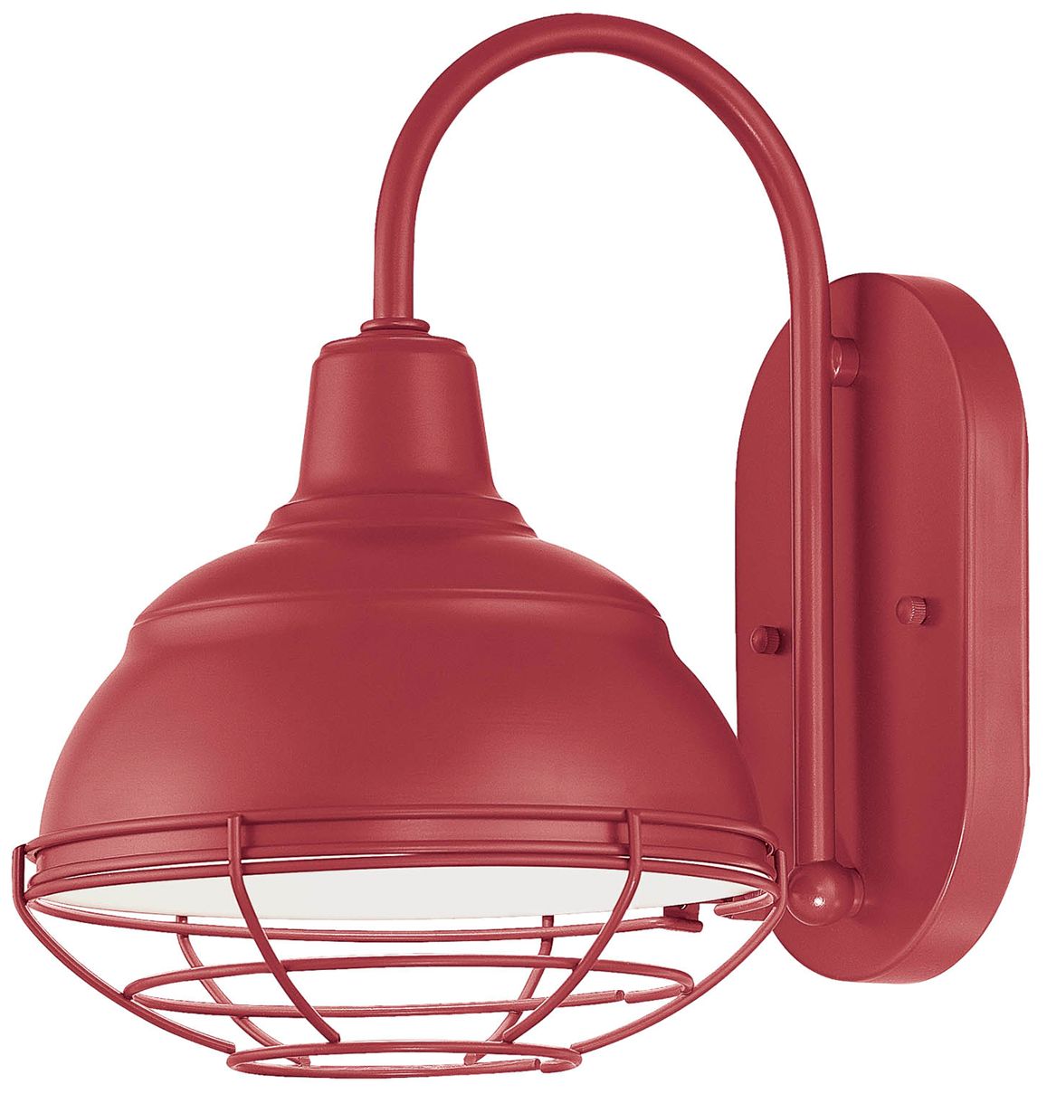 Image 2 Millennium R Series 1-Light 8" Satin Red Wall Light with Shade more views
