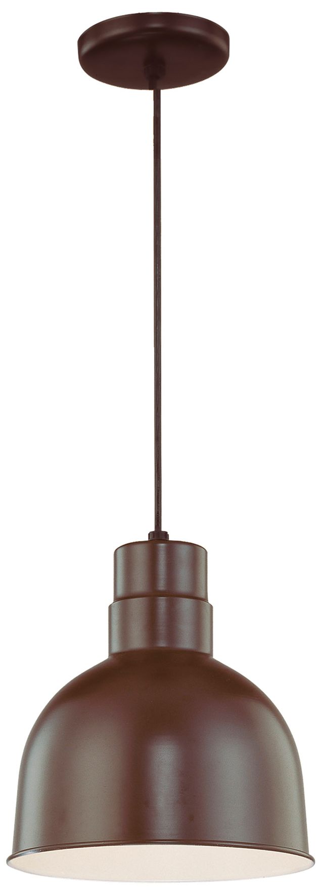 Millennium R Series 1-Lt 10" Architectural Bronze Deep Bowl Pendant Light