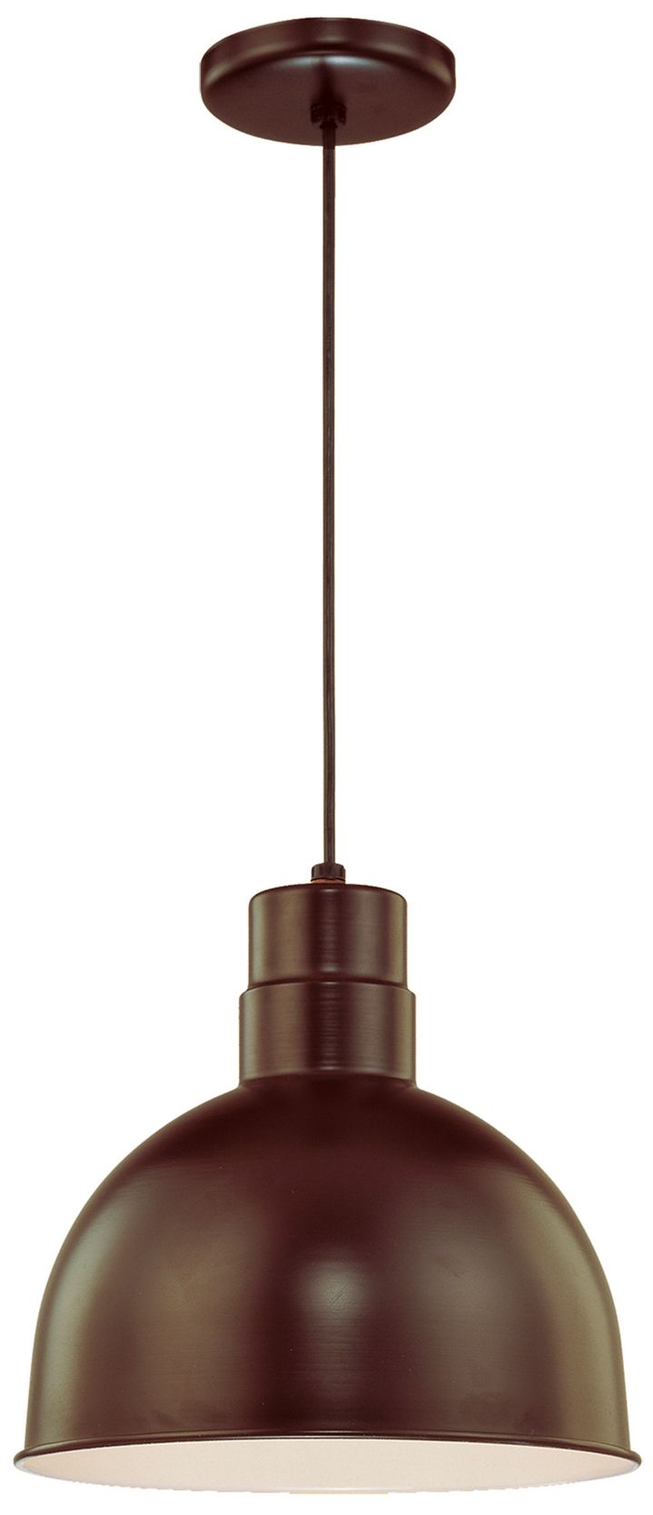 Millennium R Series 1-Lt 12" Architectural Bronze Deep Bowl Pendant Li