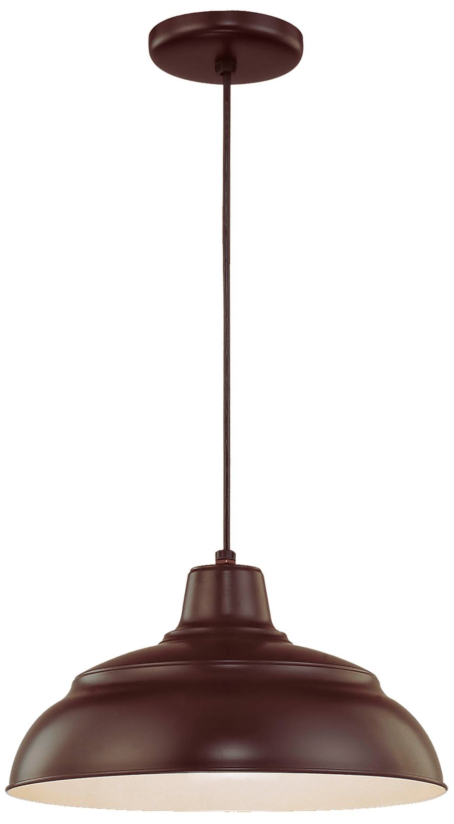 Millennium R Series 1-Lt 14" Architectural Bronze Pendant Light with Shade