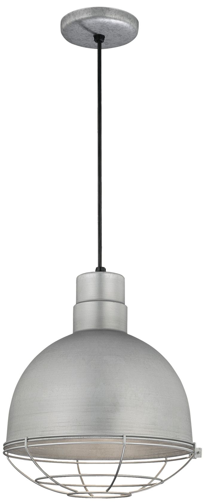 Millennium R Series 9" Galvanized Pendant Light with Metal Shade