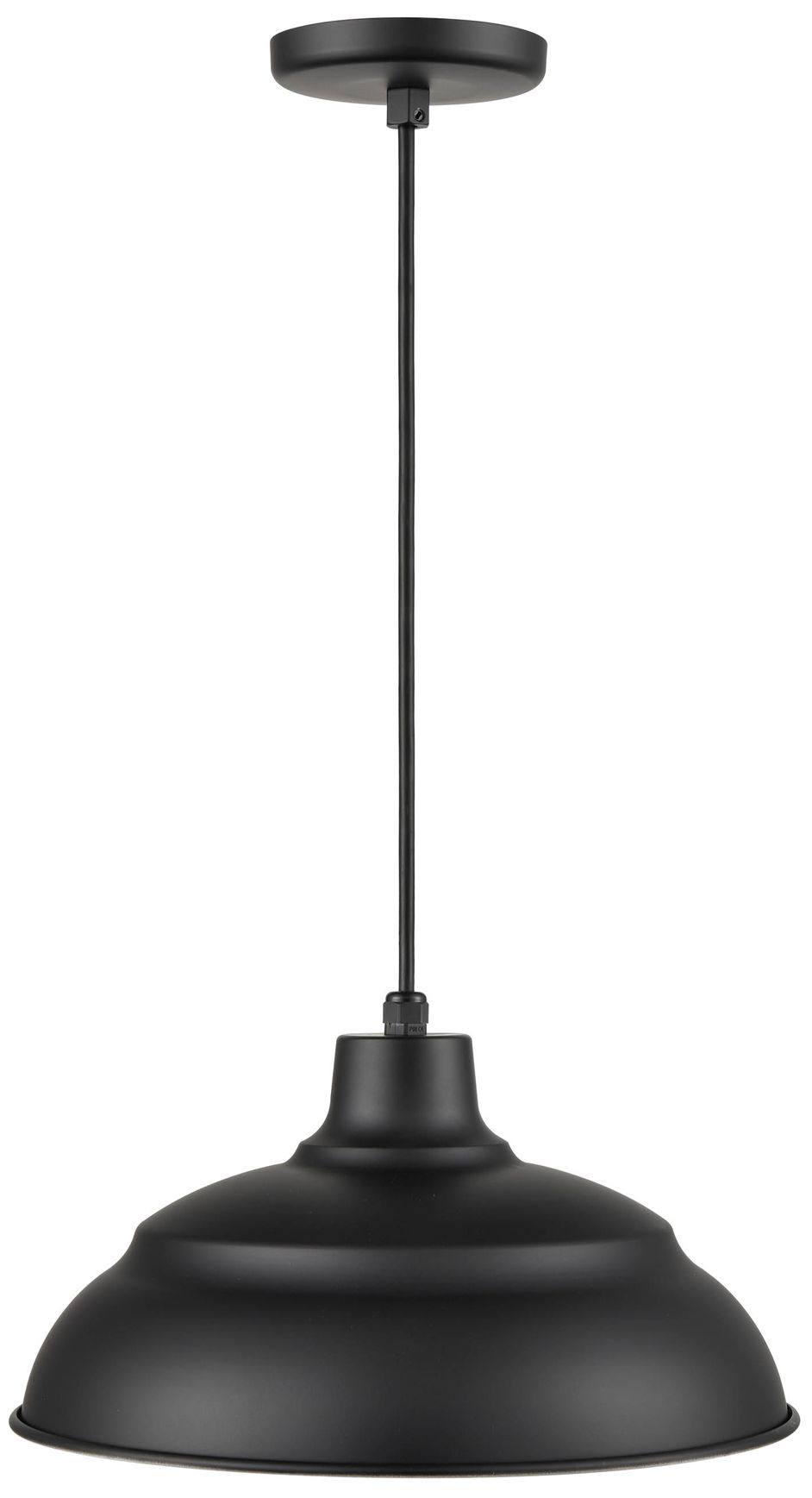 Millennium R Series LED 14" Satin Black Warehouse Pendant
