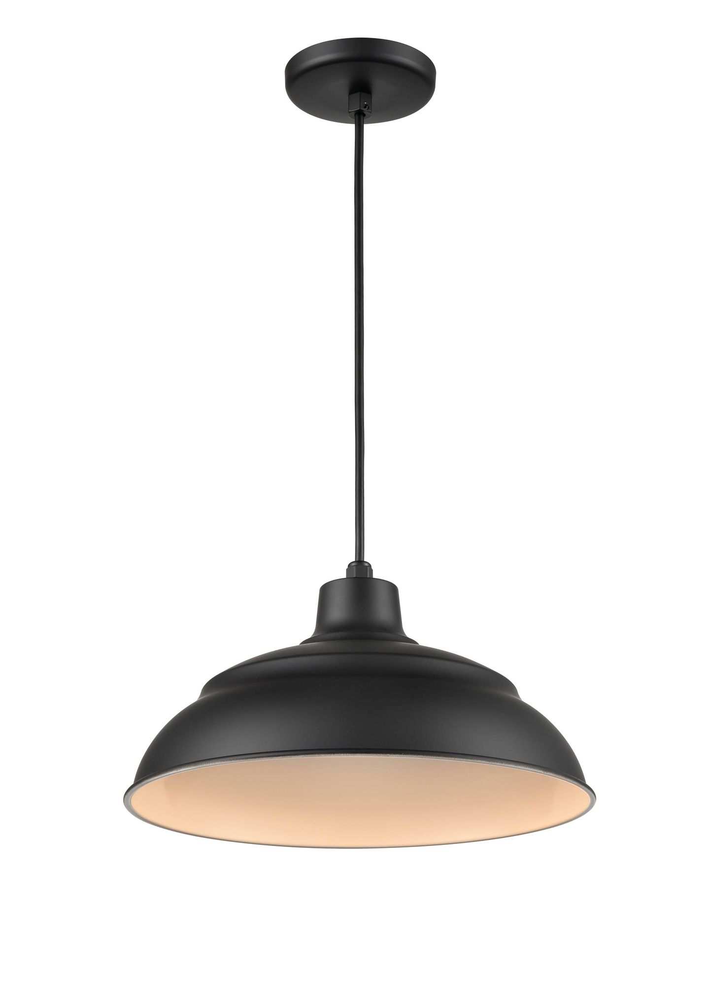 Image 3 Millennium R Series LED 14" Satin Black Warehouse Pendant more views