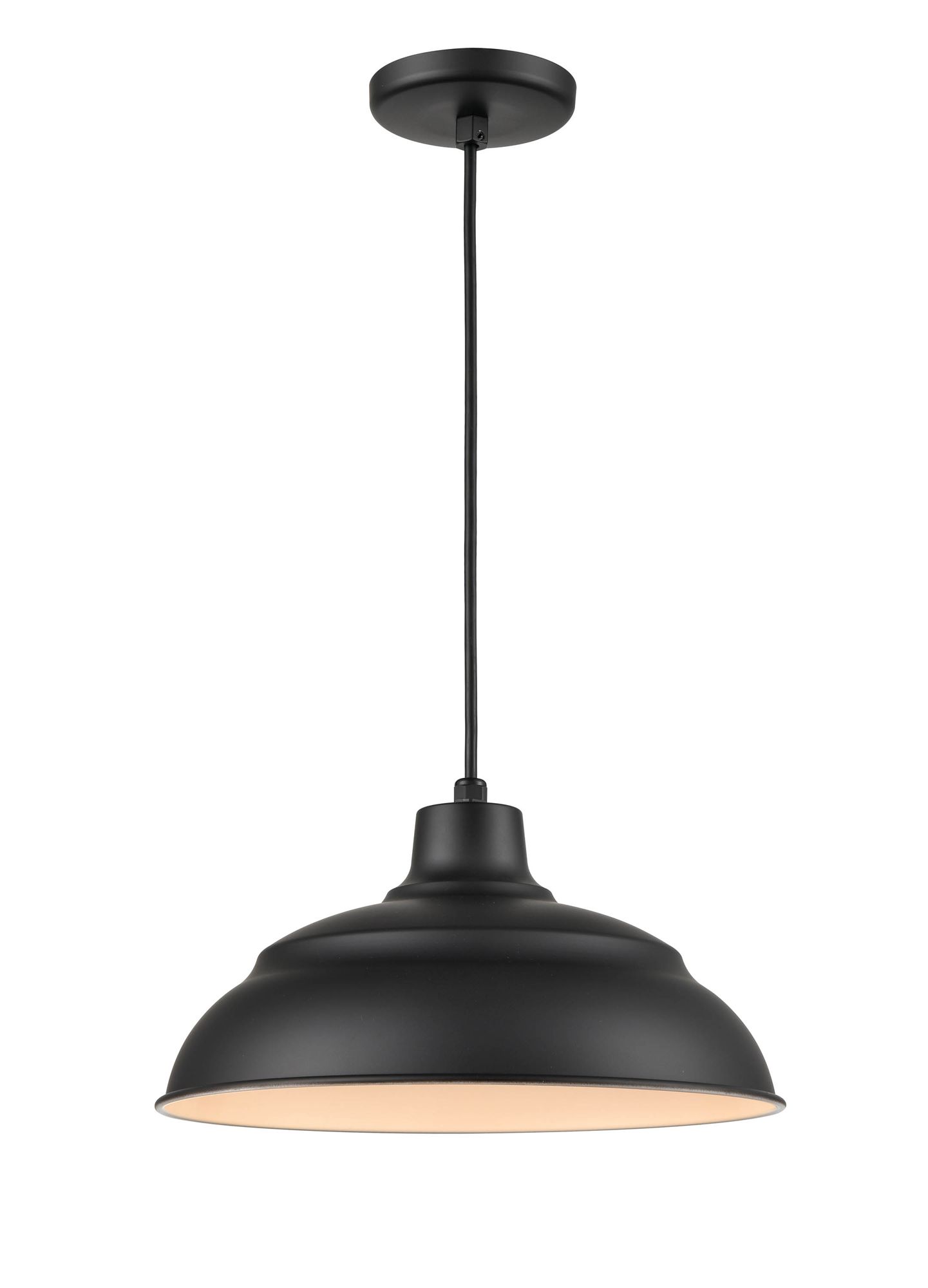 Image 4 Millennium R Series LED 14" Satin Black Warehouse Pendant more views