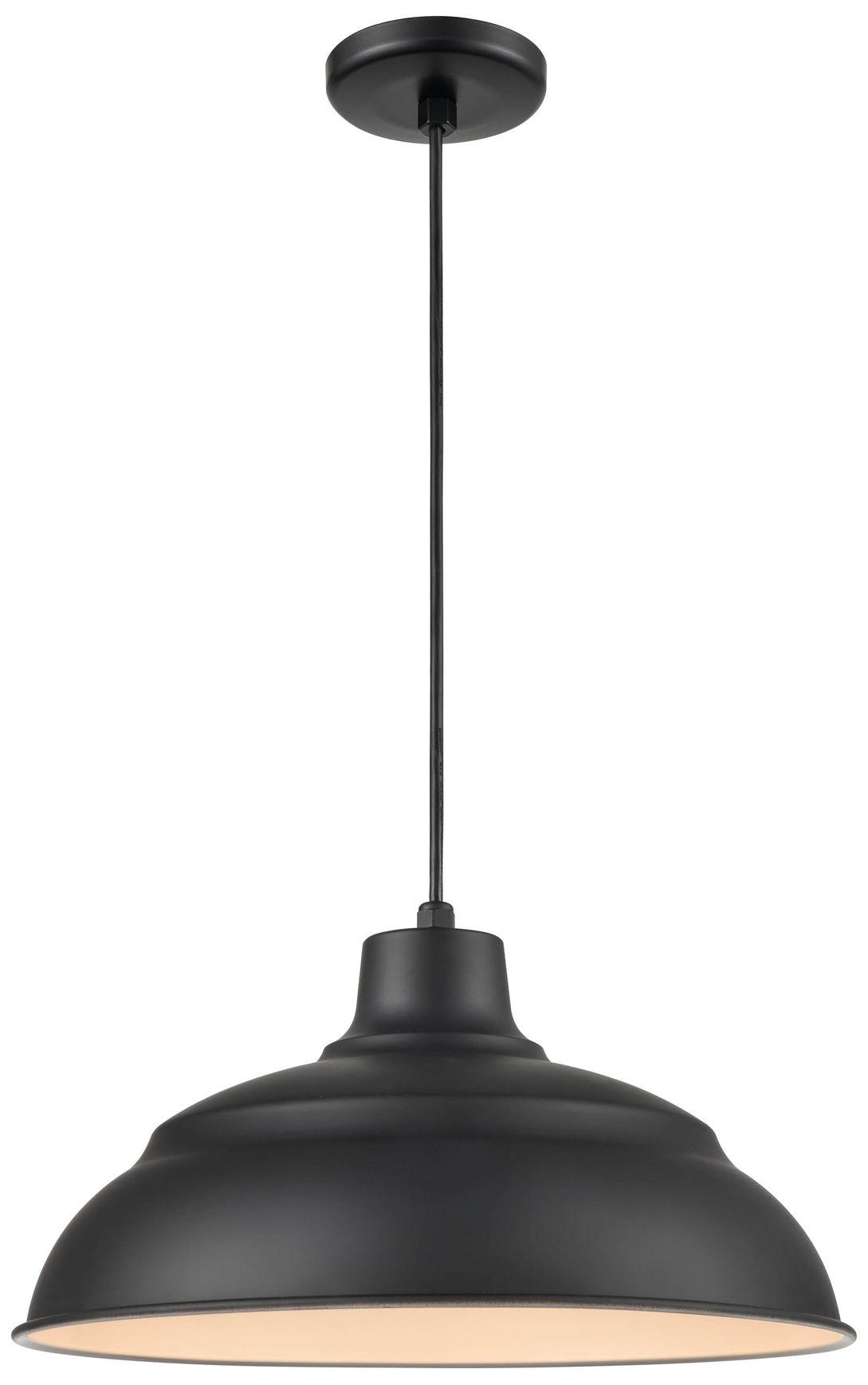 Millennium R Series LED 17" Satin Black Warehouse Pendant