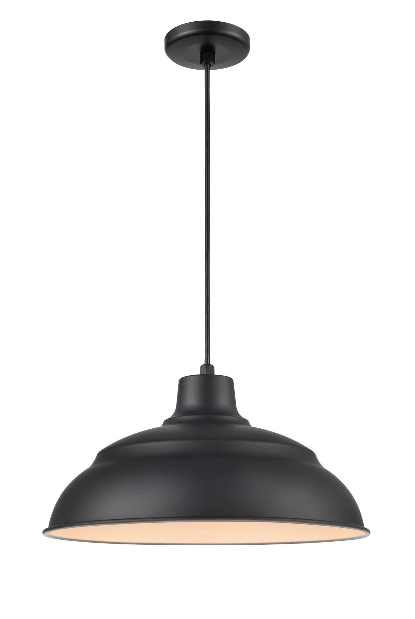 Image 3 Millennium R Series LED 17" Satin Black Warehouse Pendant more views